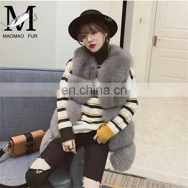 2016 New Fashion Women Luxury Vest Hot Sale Lady Vest Real Fox Fur Waistcoat photo-4
