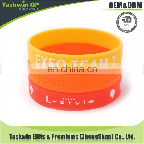 Factory Direct Sales Eco-friendly Fashion Custom Design Silicone Bracelet Rubber Wristbands photo-2