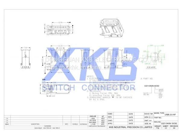 USB 2.0 Side Plug in Female Connector photo-2