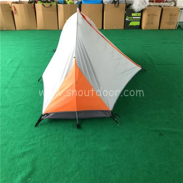 One Man Backpacking Tent Campinggear Double Layer Free Standing Tents photo-4