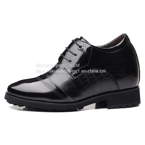 Height Increasing 10 cm Elevator Dress Shoes Genuine Leather for Men Wedding