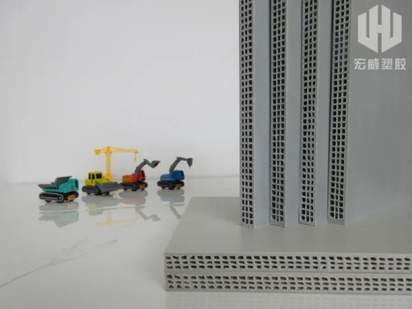 10-18mm grey color pp plastic hollow formwork for building construction use