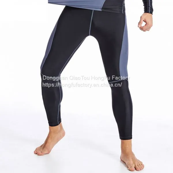 Custom Logo Print Men's Swimwear Beachwear Two Piece Long Sleeve Rash Guard photo-5