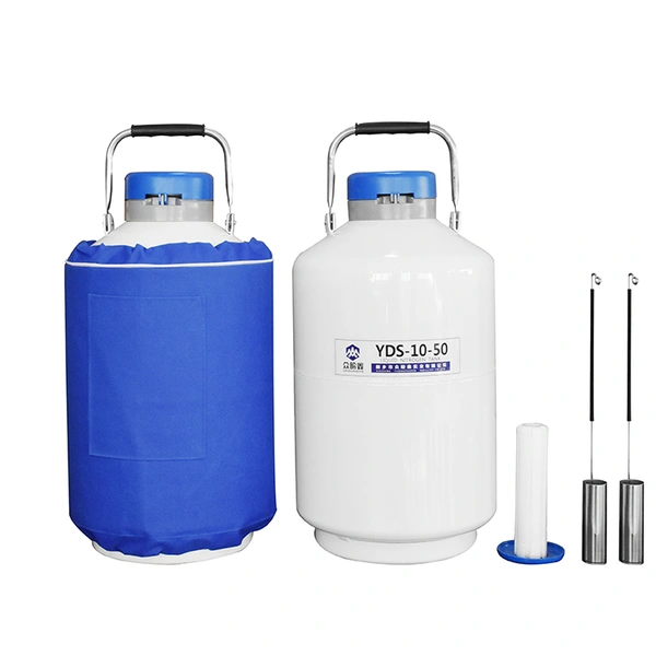 10L Caliber 80mm Liquid Nitrogen Storage Tank Cryogenic Container With 6 Canisters photo-4