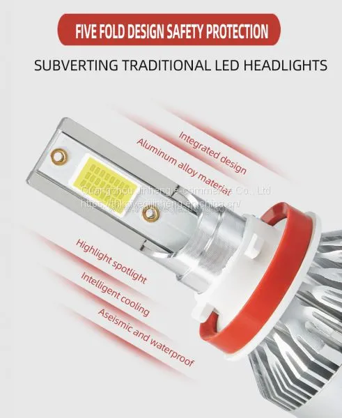 H11 LED Headlight Bulb, 24W 6500K 2200Lumens Extremely Brigh H4 H7Cob-1021 photo-2