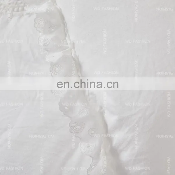 Stable Quality Fabric Bed Cover Quilt Bedspread Embroidery Lace Bedding Set 100% Cotton photo-6