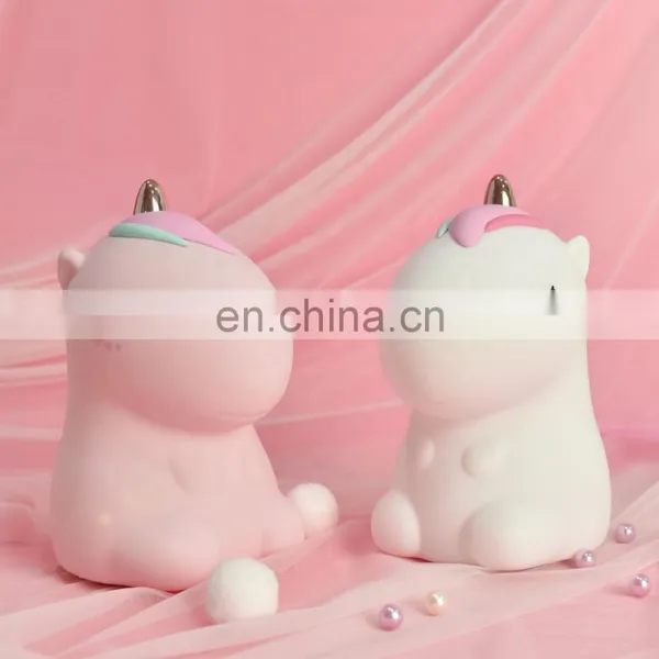 Factory Cheap Bed Lamp Horse Unicorn Led Table Light Night Lamp for Kids photo-4