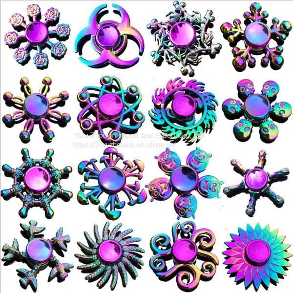 Three leaf colorful fingertip gyro decompression toys