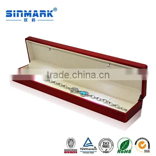 Luxury Wedding Jewelry Box With LED Light For Bracelet /Pendant /Necklace Quality Choice photo-4
