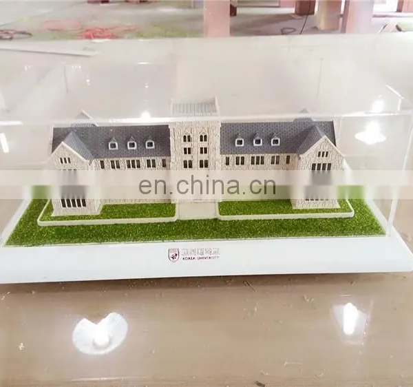 Handmade Miniature School Building Model , Led Light Handicraft photo-5