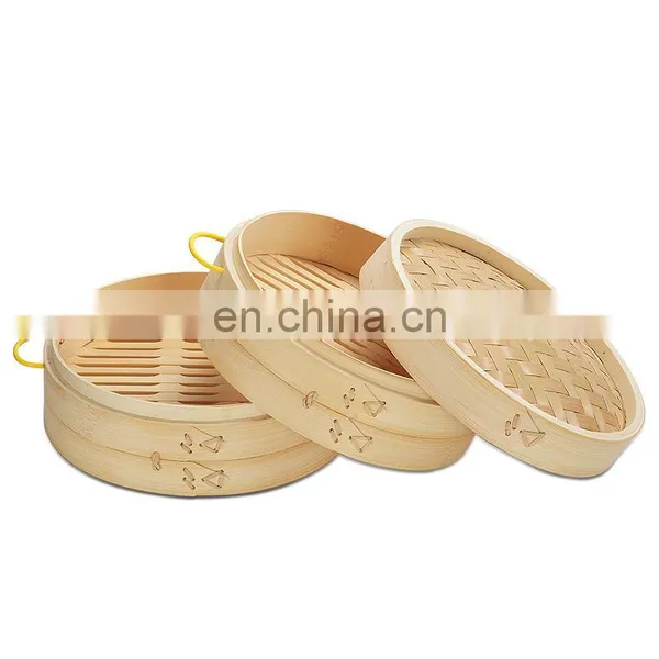 Chinese Traditional Style Kitchen Accessories Bamboo Food Steamer Steam Cooking Bamboo Lid Round Shape photo-4