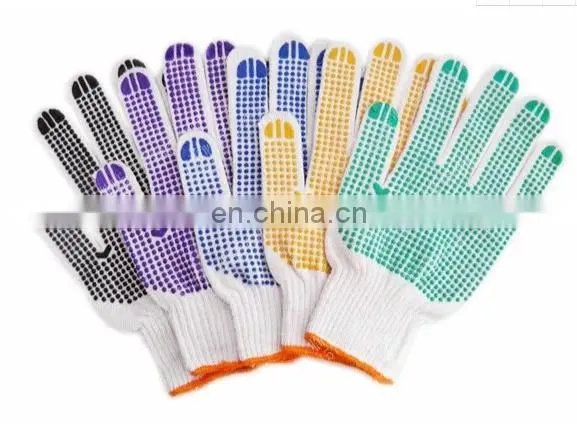 Point Plastic Protective Gloves Thickened Work Labour Gloves
