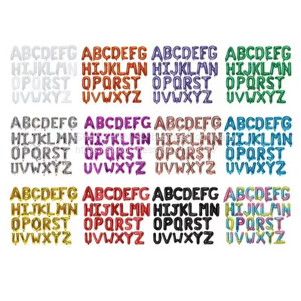 16inch Gold Sliver Alphabet Cheap Helium Letter Aluminium Foil Balloon For Birthday Wedding Festival Party Decoration