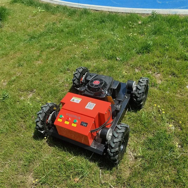 Affordable Wireless Radio Control Four Wheel Drive Lawn Trimmer for Sale With Best Price Wheel Radio Controlled Grass Cutter (VTW550-90 With Electric Start) photo-5