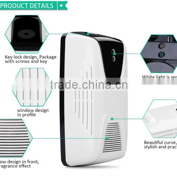 Factory New Style Essential Oil Digital Air Fragrance Dispenser Wall Hang Fan Driver Refillable Automatic Perfume Dispenser photo-3