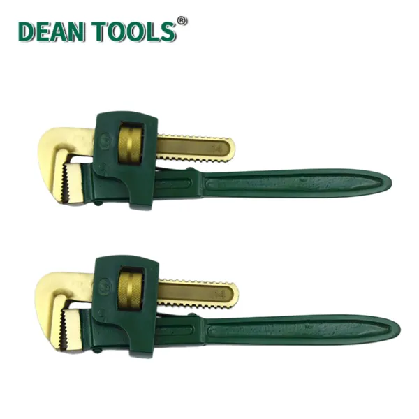 Non-Sparking Pipe Wrench British Type, Spark-free Safety Wrenches, Spark-Free Straight Plumbing Wrench, Aluminum Bronze photo-5