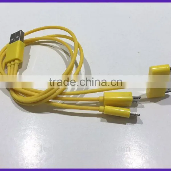 New Color Blister Pack for Green Color 3 In 1 USB Charger Cable for Iphone and for Samsung Use of Cable photo-6