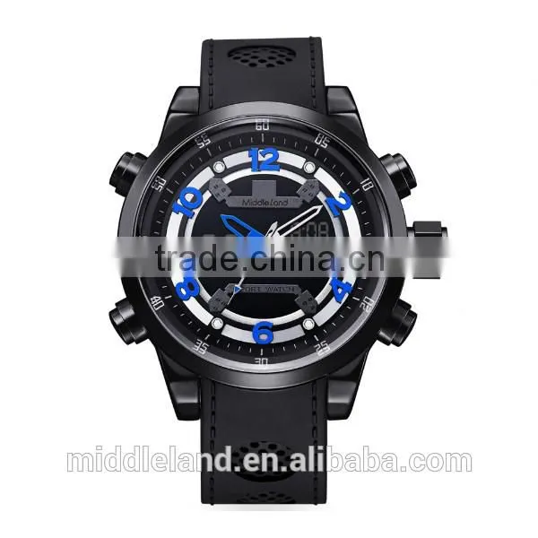 NEW!LED Watch With Leather Band 2015 Middleland Show Into Market photo-2