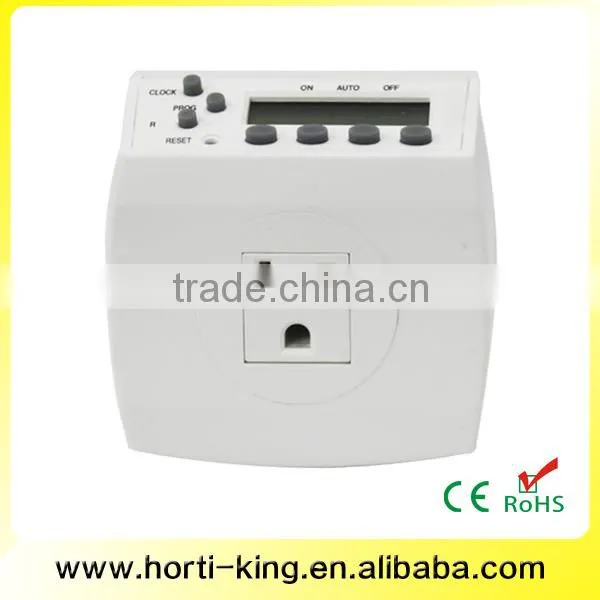 7 day single outlet grounded digital timer light timer