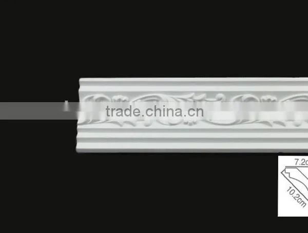 European- Style Architectural Decorative PU Carving Cornice Mouldings photo-2