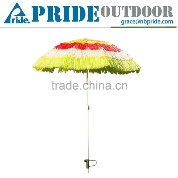 Outsunny Outdoor Straw Beach Patio Umbrella Parts Stand Mixed Color Umbrella Promotional