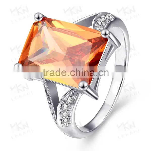 KZCR224 Brass Mixcolor Cubic Zircon Ring