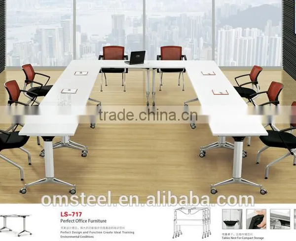 Commercial Office Furniture Stainless Steel Metal Training Table Workstation