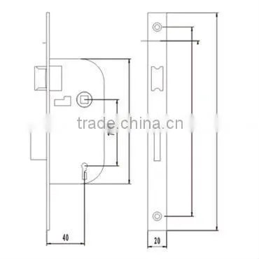 Brass Double Door Latch With Key Lock photo-2