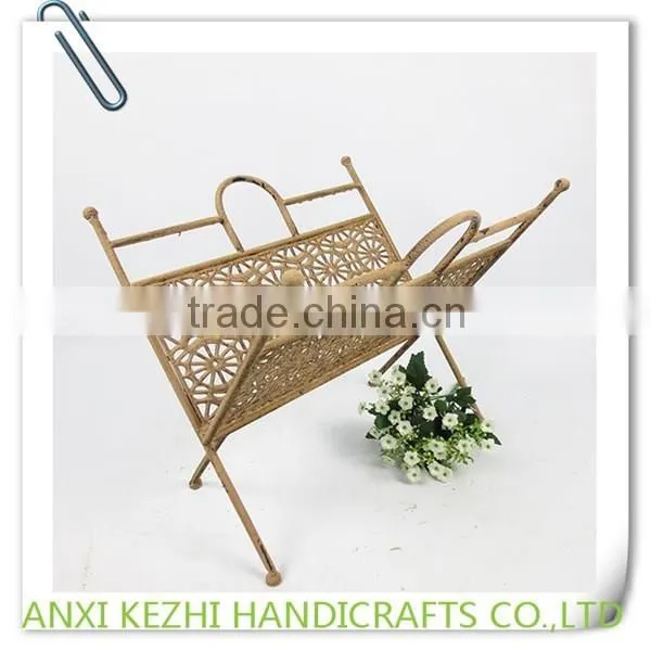 LC-88066RV China Wholesale Vintage Wrought Iron Metal Used Magazine Racks photo-2