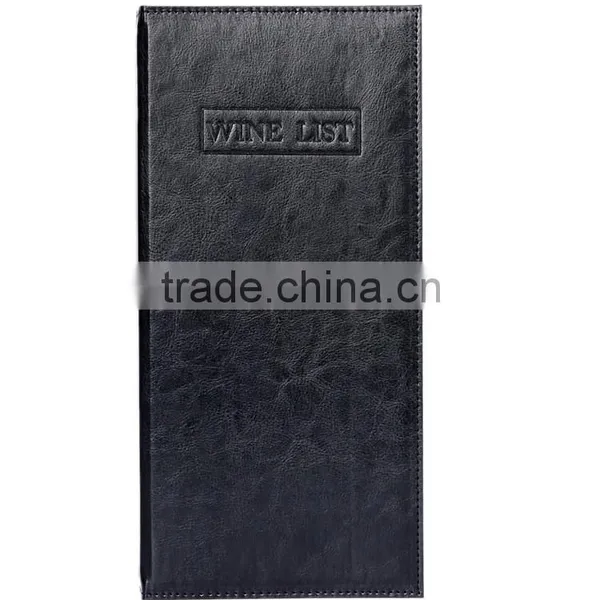 Black High Quality Leather Wine List Folder Menu Cover for Resturant photo-4