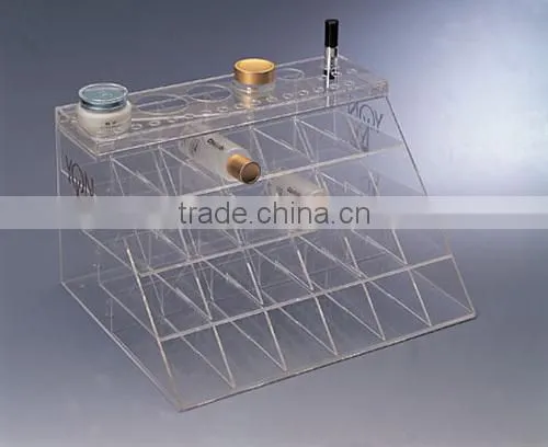 Acrylic Cosmetic Case With Lattice Lucite Make up Display Rack for Lipsticks photo-5
