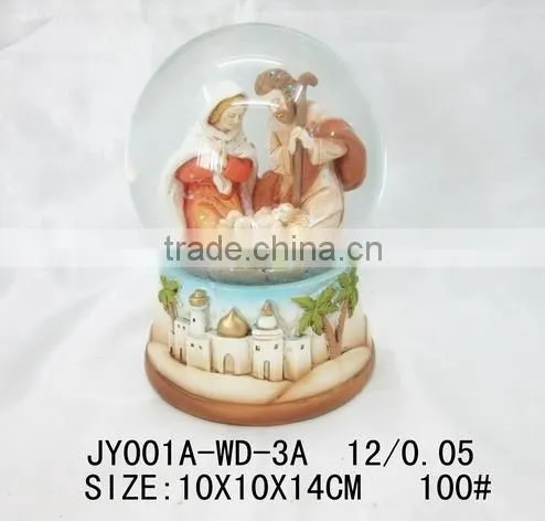 Wholesale Religious Snow Globe Resin Water Ball Decoration
