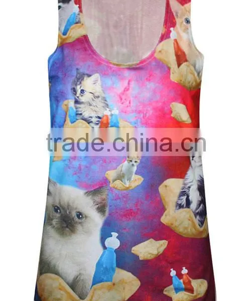 Drop Shipping Korean Ladies Custom Tank Short Tops For Jeans photo-3