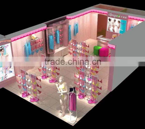 Clothing Store Display Furniture Garment Showcase Brand Underwear Shop Kiosk Display Showcase Design photo-3