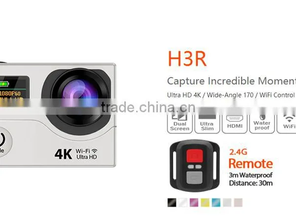 2016 New Cam Dual Screen 4k Video Wifi Remote Control Eken H3R 4k Action Camera photo-4