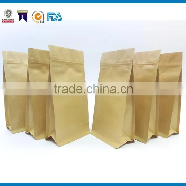 2016 HOT SALES High Grade Kraft Stand up Zippper Pouch/Brown Kraft Paper Bags photo-2