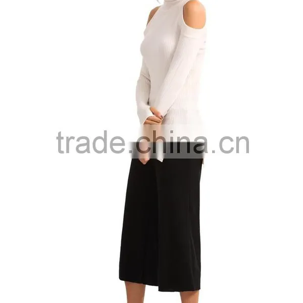Fashion Women High Neck Plain Longsleeve Knit Sweater Top Quality Choice Supplier's Choice