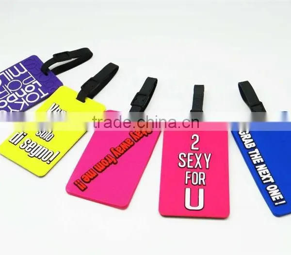 Custom Made Soft PVC Luggage Tag With Name Label/ Silicone Soft Pvc Luggage Tag photo-6