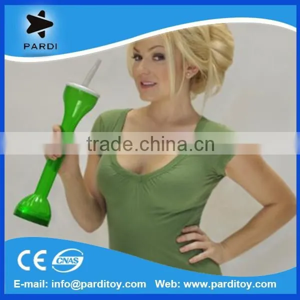 Popular 550ml Custom Plastic Straw and Lid Led Yard Glass photo-2