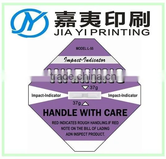 Promotion Impact Indicator Shockwatch Label Protection Damage Label Customize