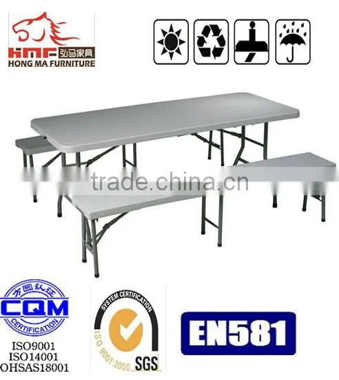 6ft Outdoor Plastic Folding Bench photo-2