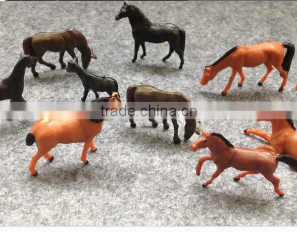 Miniature Plastic Model Animal for HO Scale, 1/87 Scale Resin Plastic Artificial Model Horse photo-3