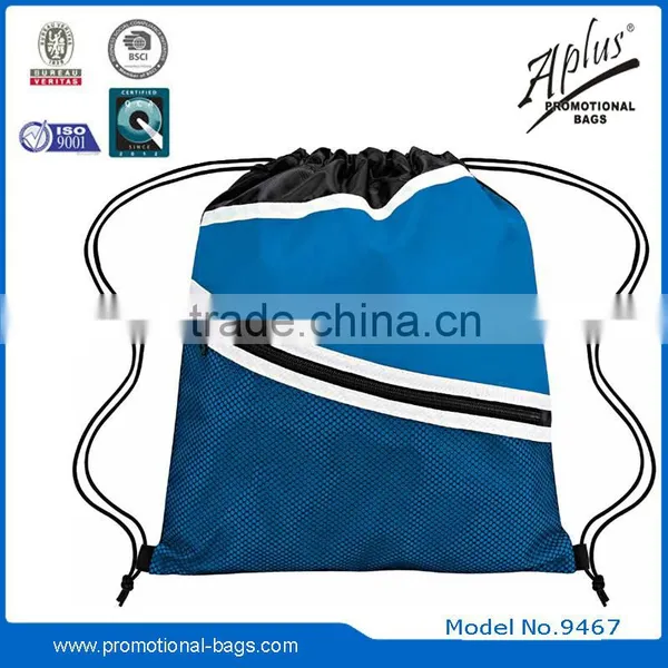Website Cheap Promotional Drawstring Gift Mesh Zipper Bag photo-3