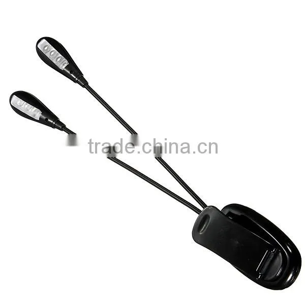 Flexible LED Booklight With Clip For EBook Computer Reading Light With 4 LED Bulb photo-2