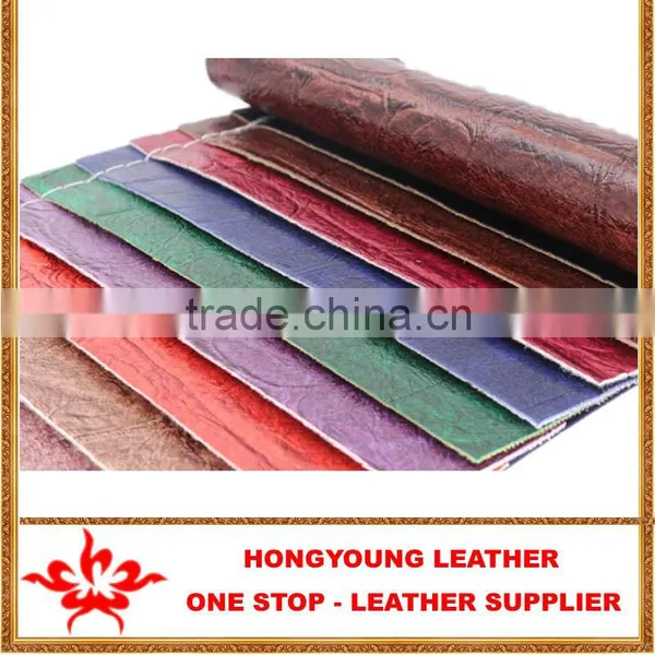 Fashion Stone Grain Design Embossed pu Leather Artificial Shoe Leather Made in China