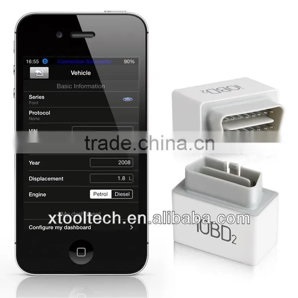 Apple MFi licensed iphone bluetooth diagnostic interface for all obd2 compliant ca