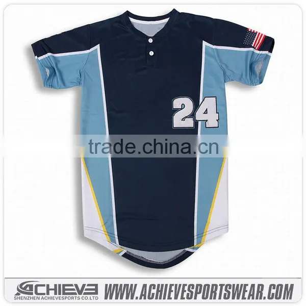 2016 New Arrival Full Sublimation Printing Polyester Baseball Shirts Custom Sublimated Baseball Jersey photo-6
