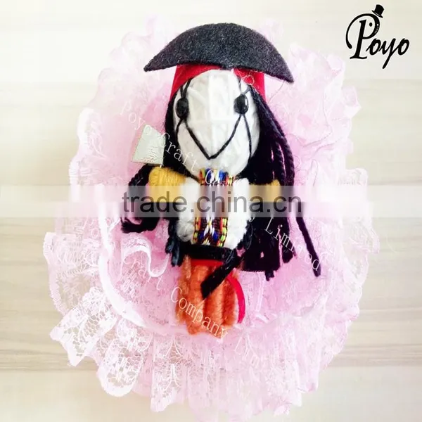 Cute Cartoon Shape Custom Made Keychain Voodoo Doll Pandant photo-2