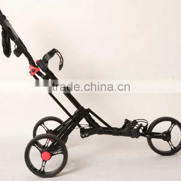 2016 Brand New Fold Light Weight 3 Wheels Push Pull Golf Trolley Manual Golf Cart photo-3