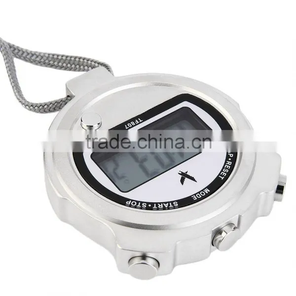 2016 New Digital Metal Shell Single Row Stopwatch With Temperature Function, photo-3